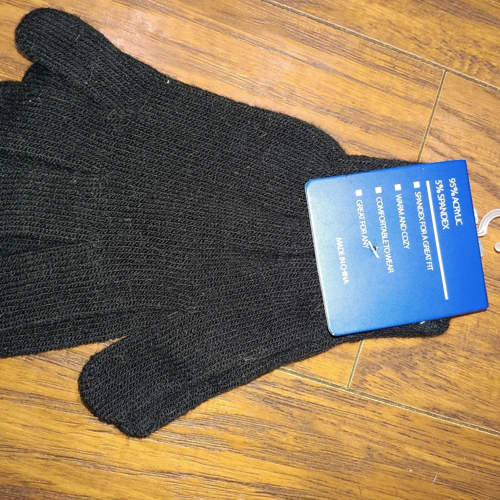 Source Unknown Black Kids Mittens